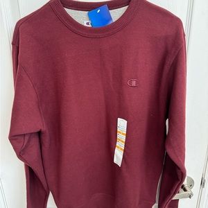 NEW Champion Men's Powerblend Crewneck Sweatshirt Dark Berry Size Small   NWT